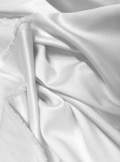 White Stretch Crepe Back Satin - Image 4