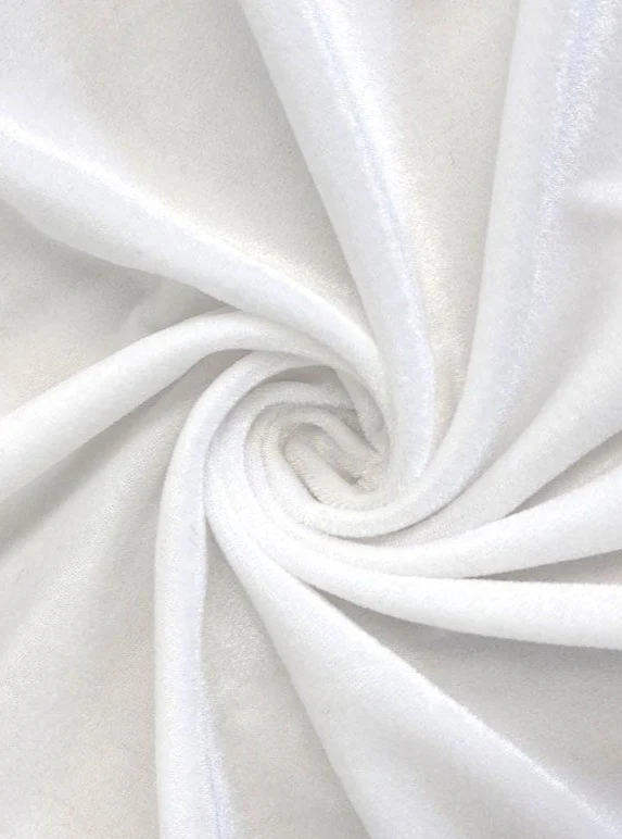 White Stretch Velvet
