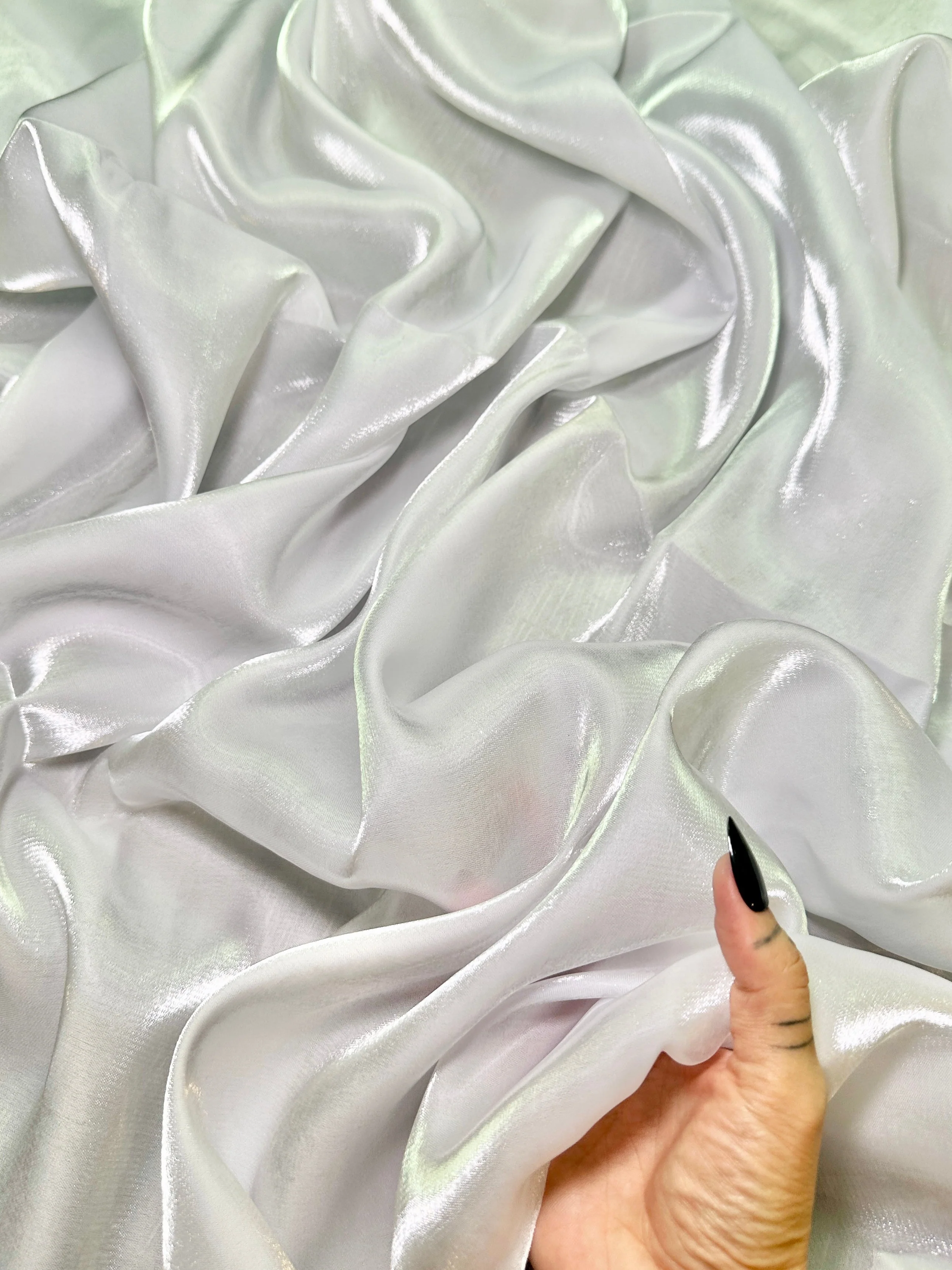 White Water Liquid Shimmery Chiffon - Image 3