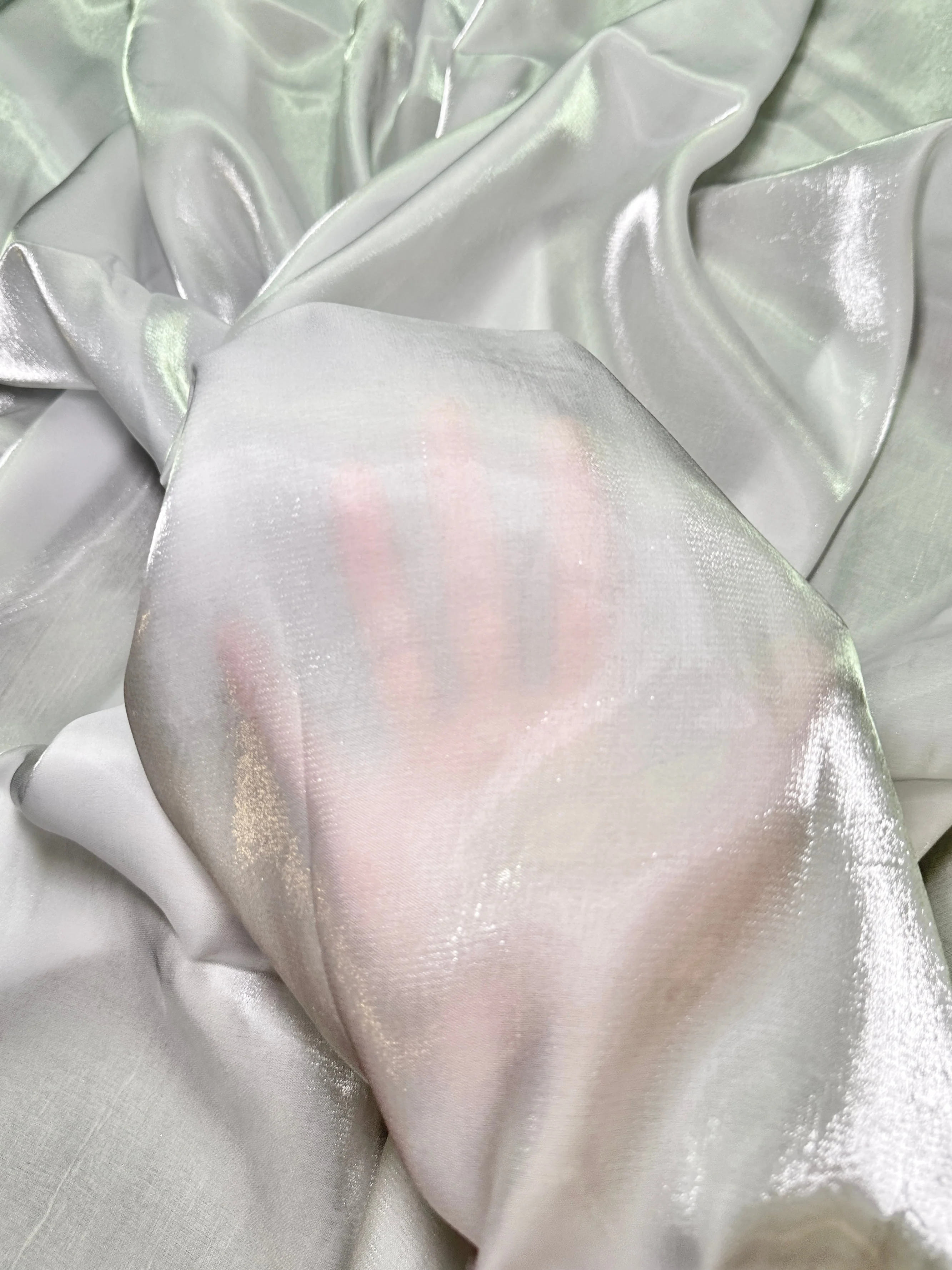 White Water Liquid Shimmery Chiffon - Image 4