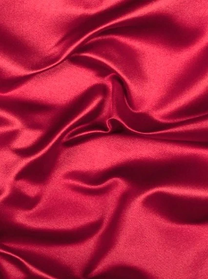 Wine Red Silky Stretch Satin - Image 3
