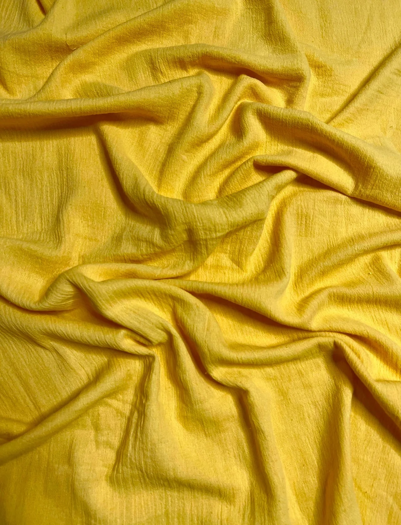 Yellow Crinkle Cotton Gauze - Image 6
