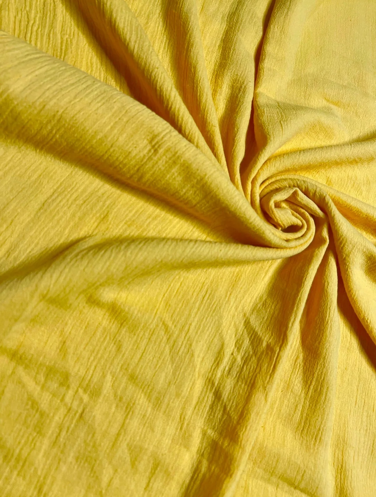 Yellow Crinkle Cotton Gauze - Image 9