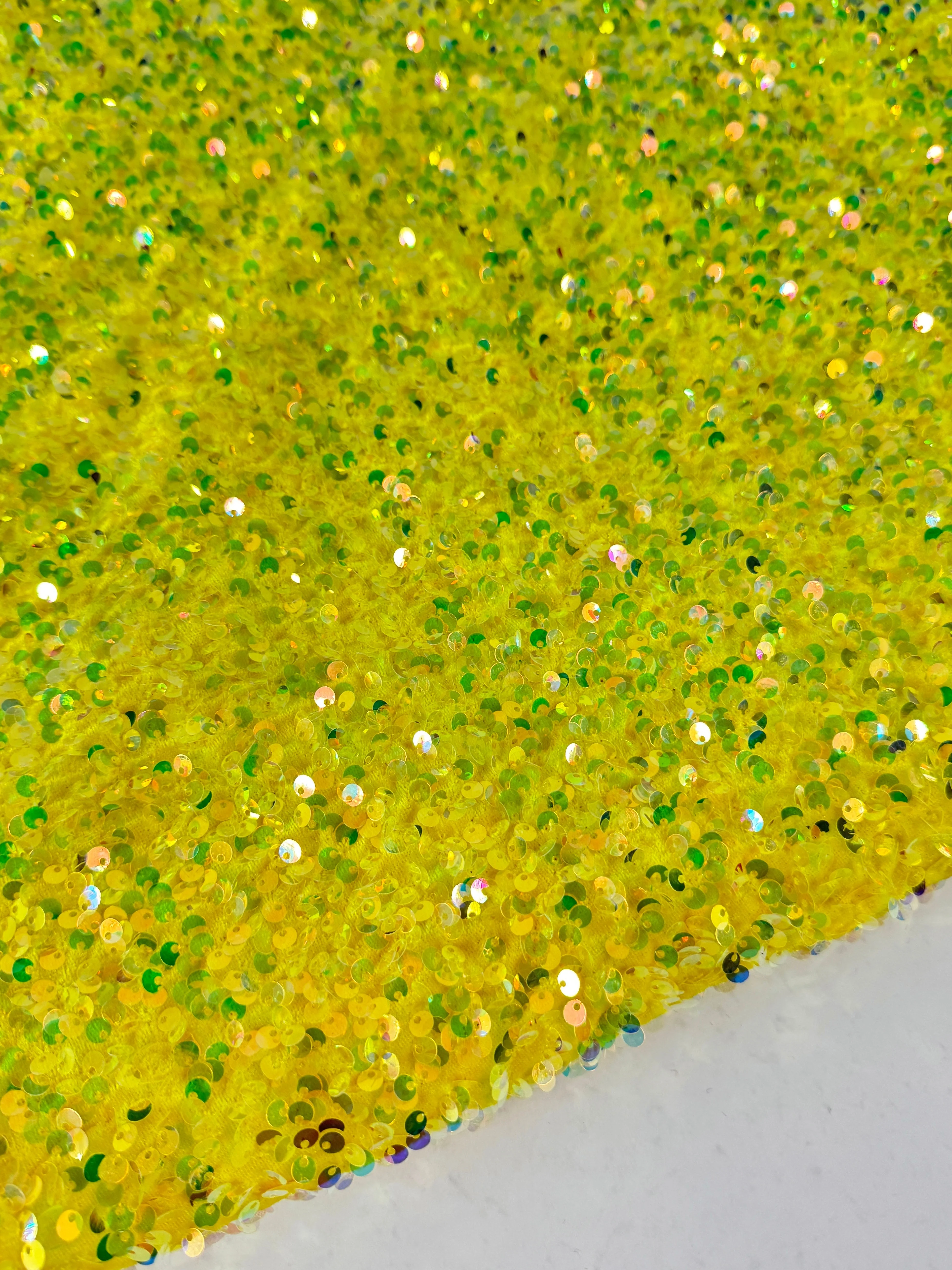 Yellow Iridescent Sequin on Velvet - Image 9