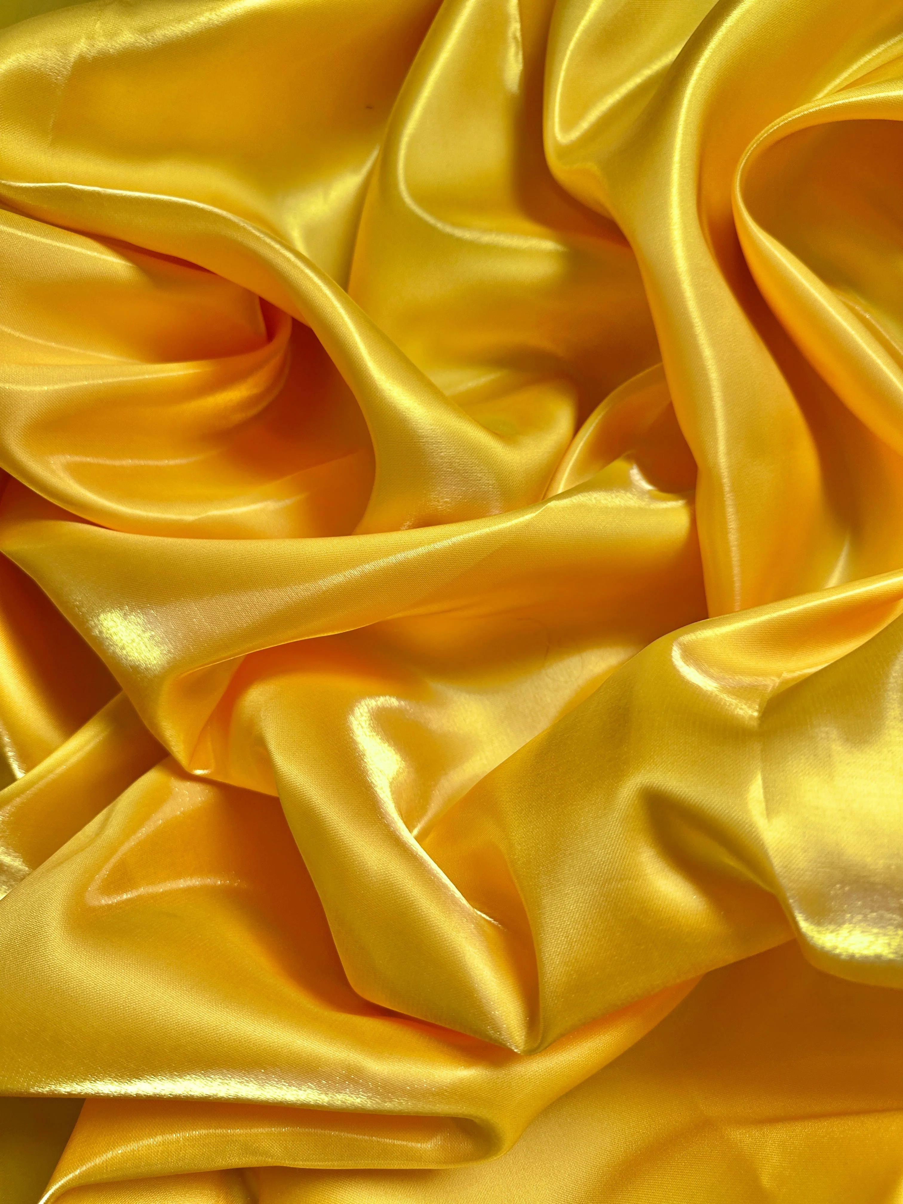 Yellow Liquid Bridal Satin - Image 4