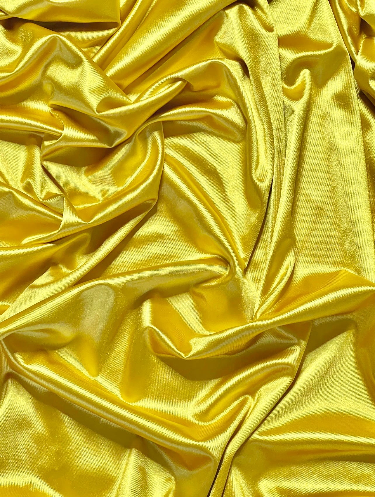 Yellow Shiny Nylon Spandex