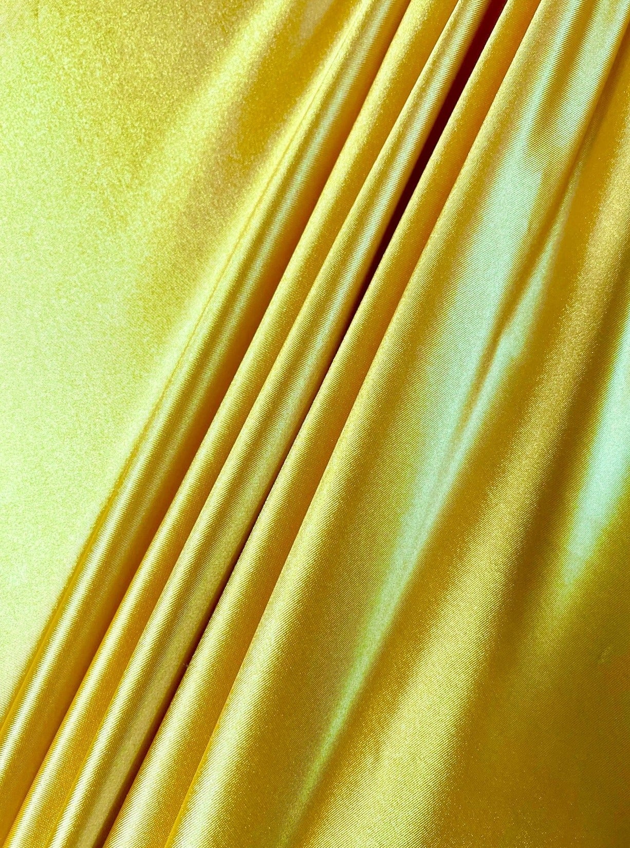 Yellow Shiny Nylon Spandex - Image 4