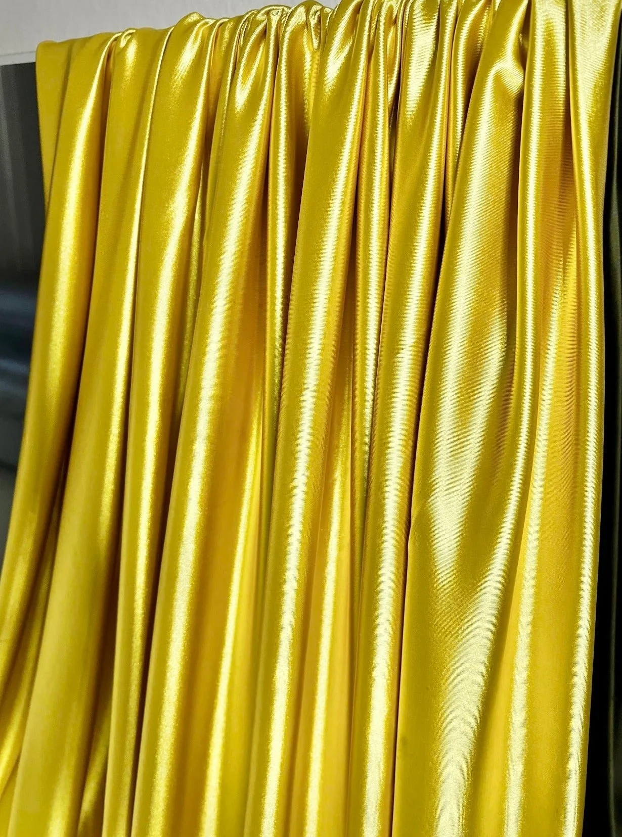 Yellow Shiny Nylon Spandex - Image 8