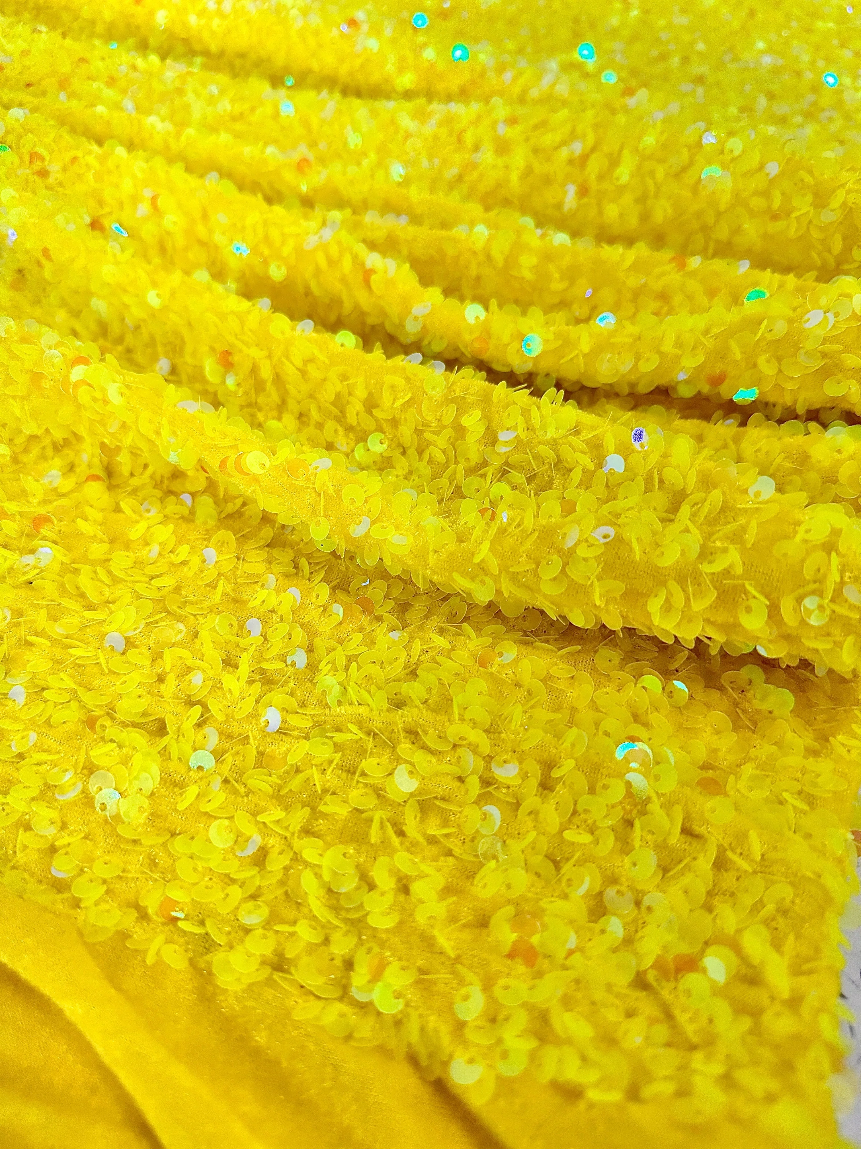 Yellow Sequin on Velvet - Image 11