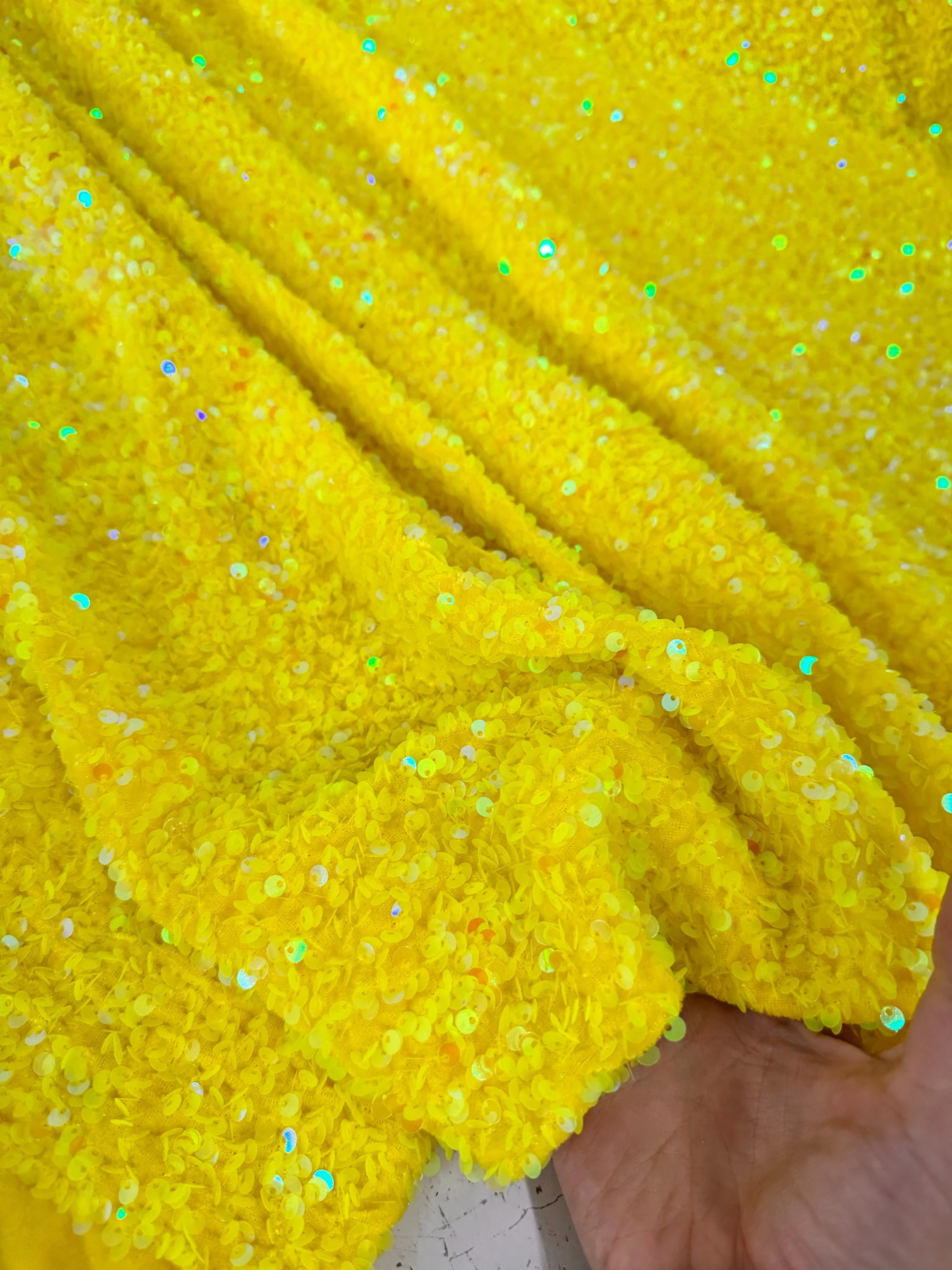 Yellow Sequin on Velvet - Image 12