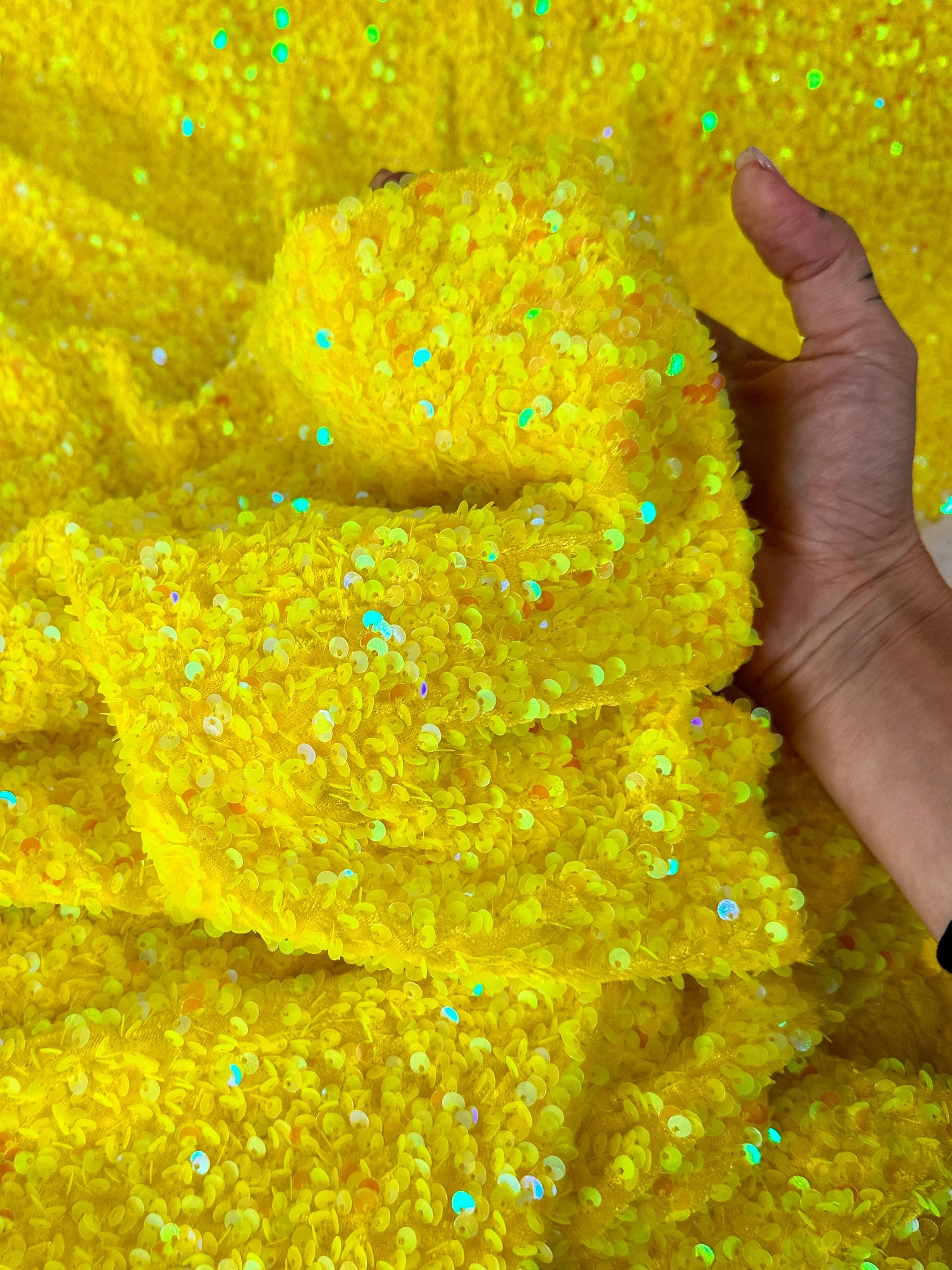 Yellow Sequin on Velvet - Image 14