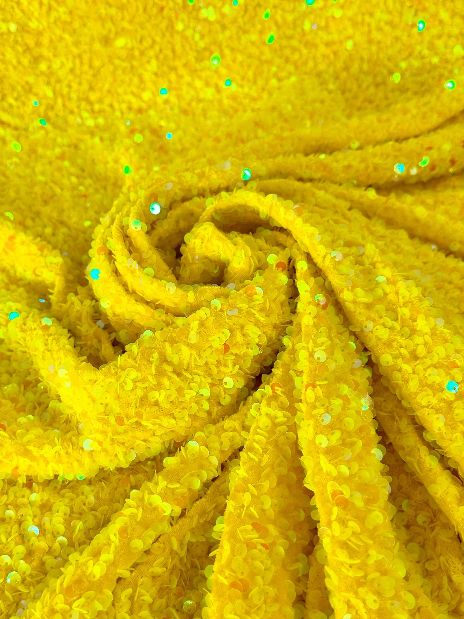 Yellow Sequin on Velvet - Image 16