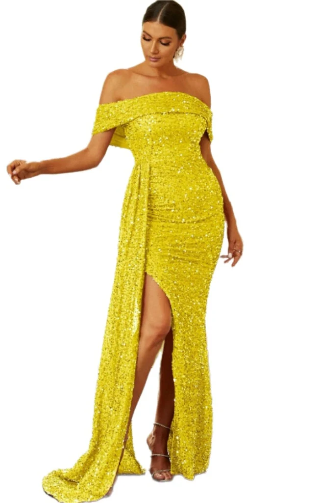 Yellow Sequin on Velvet - Image 17