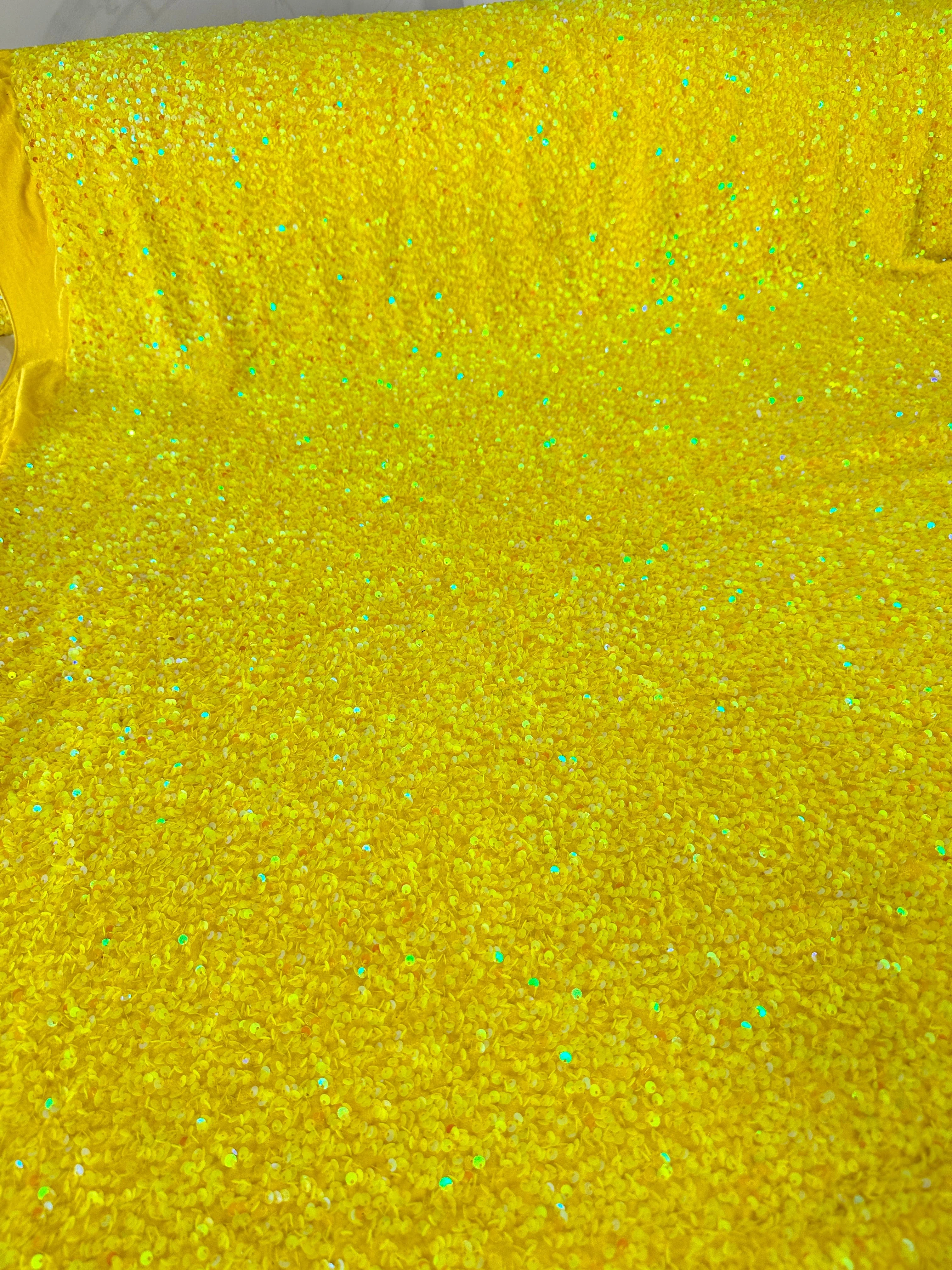Yellow Sequin on Velvet - Image 8