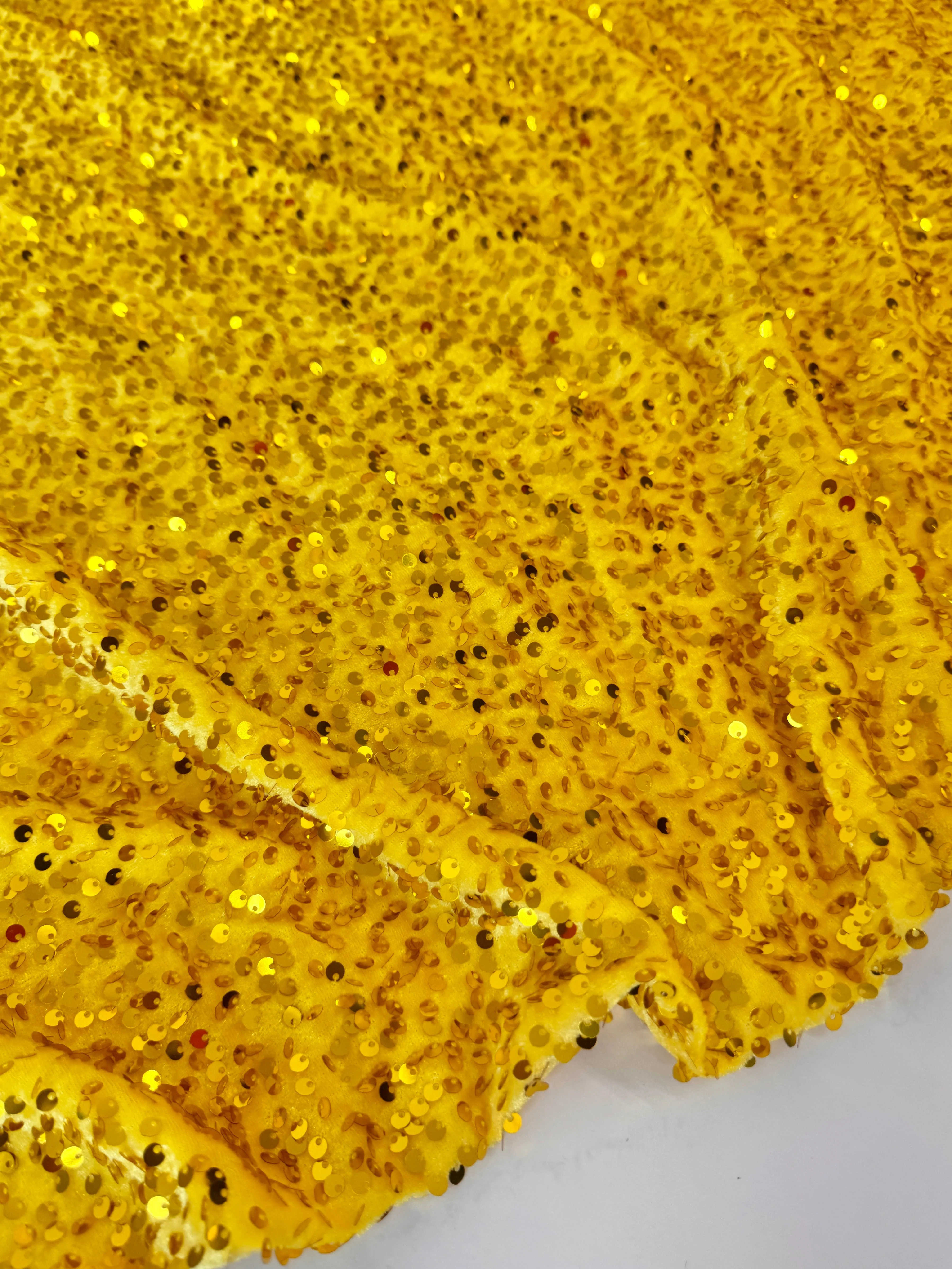 Yellow Sequins Velvet - Image 2