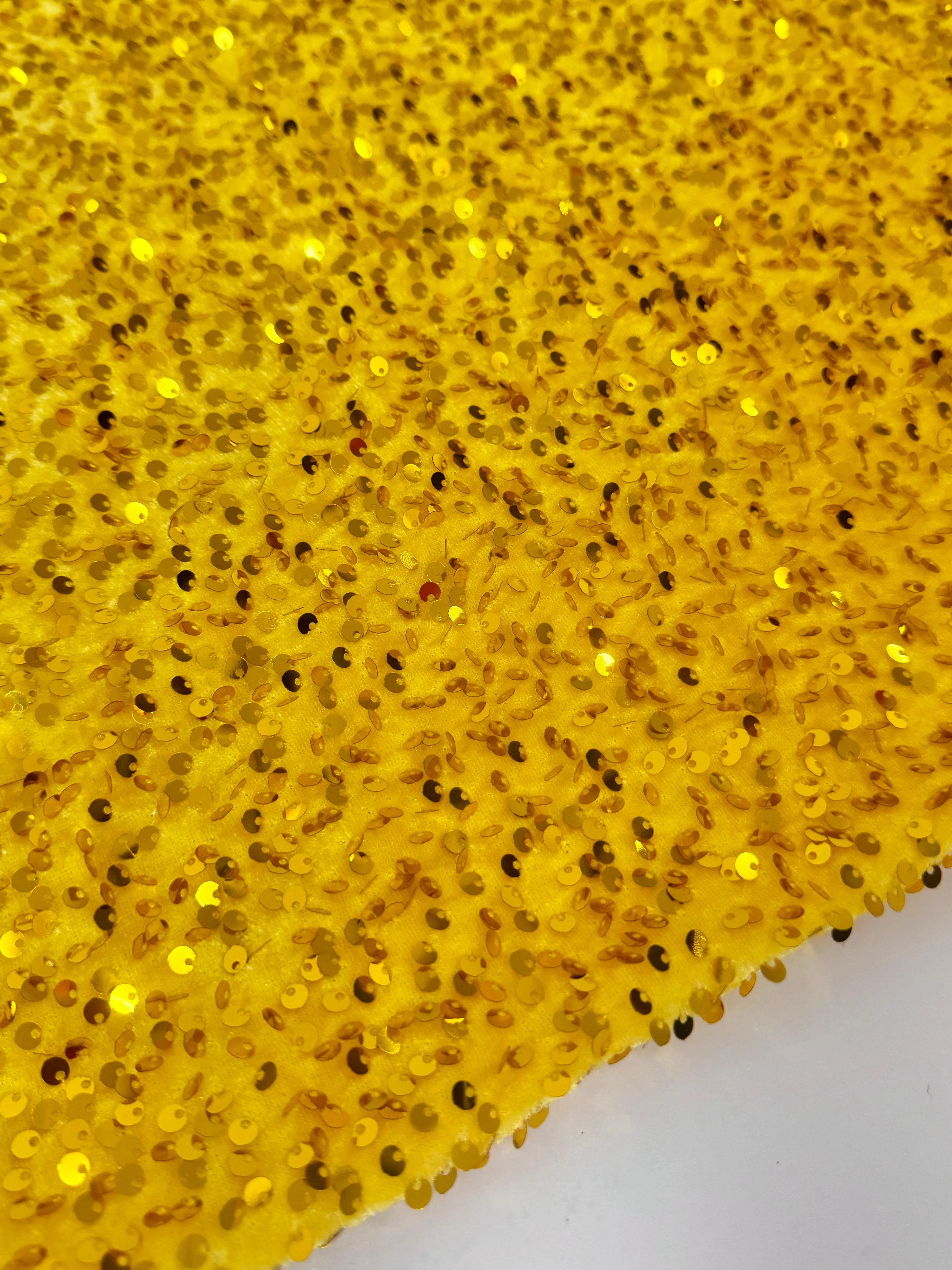 Yellow Sequins Velvet - Image 7