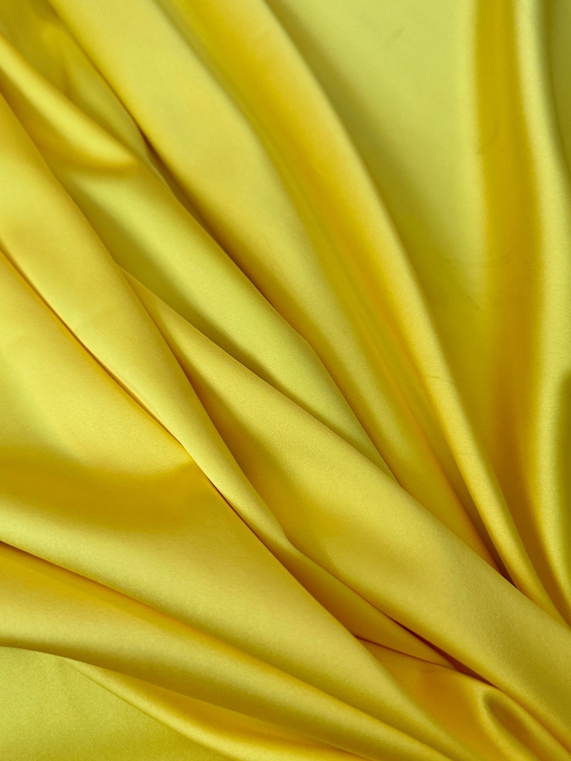 Yellow Stretch Crepe Back Satin