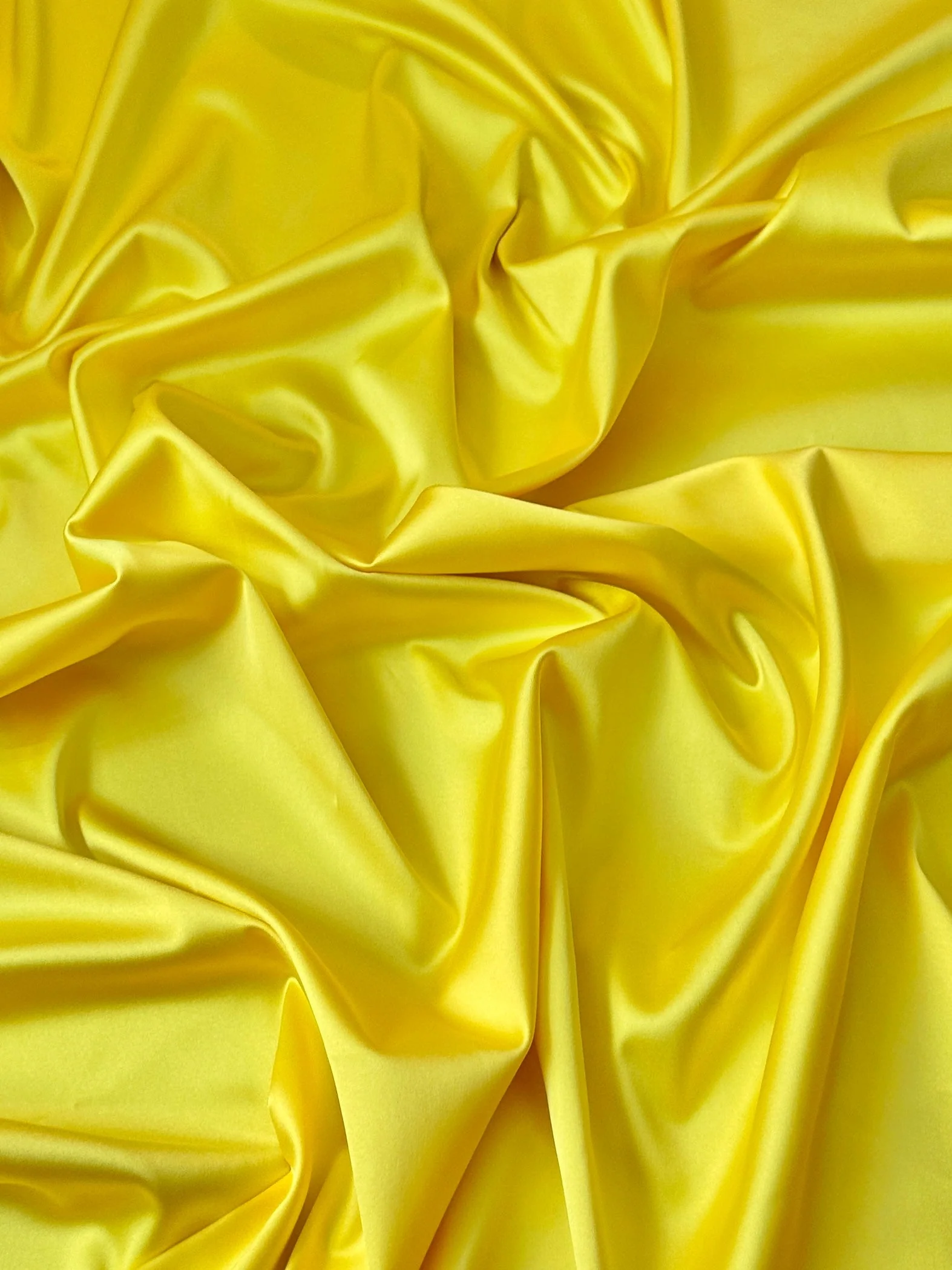 Yellow Stretch Crepe Back Satin - Image 3