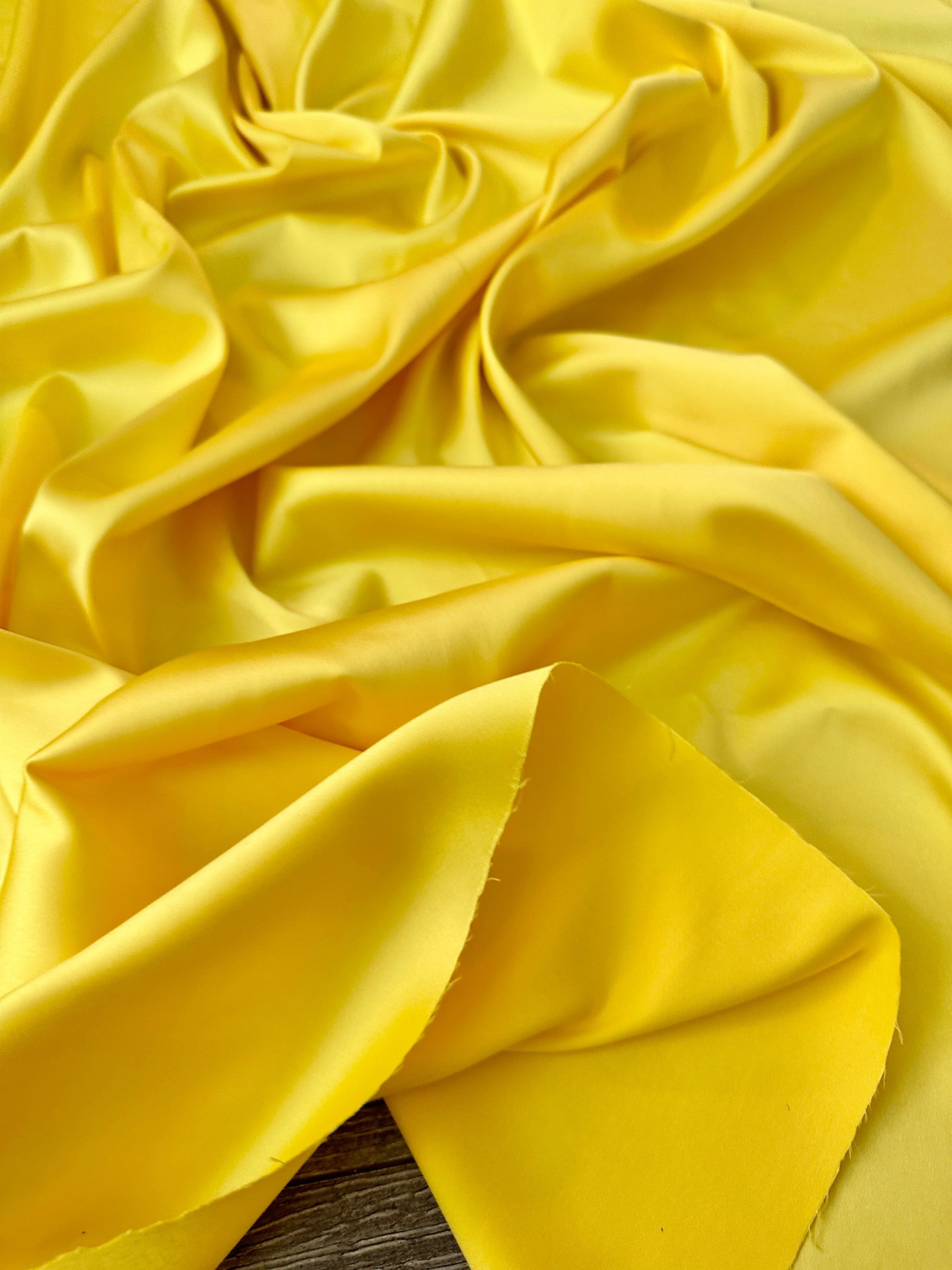 Yellow Stretch Crepe Back Satin - Image 6