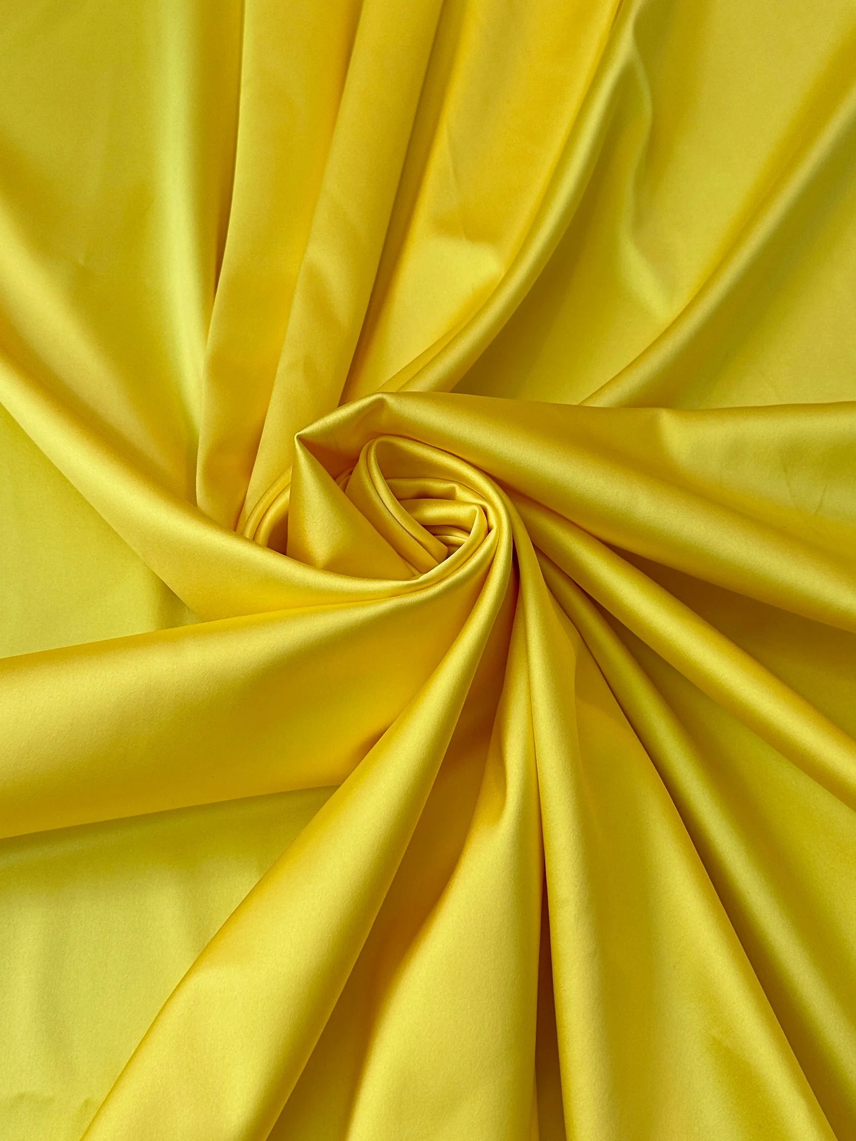 Yellow Stretch Crepe Back Satin - Image 9