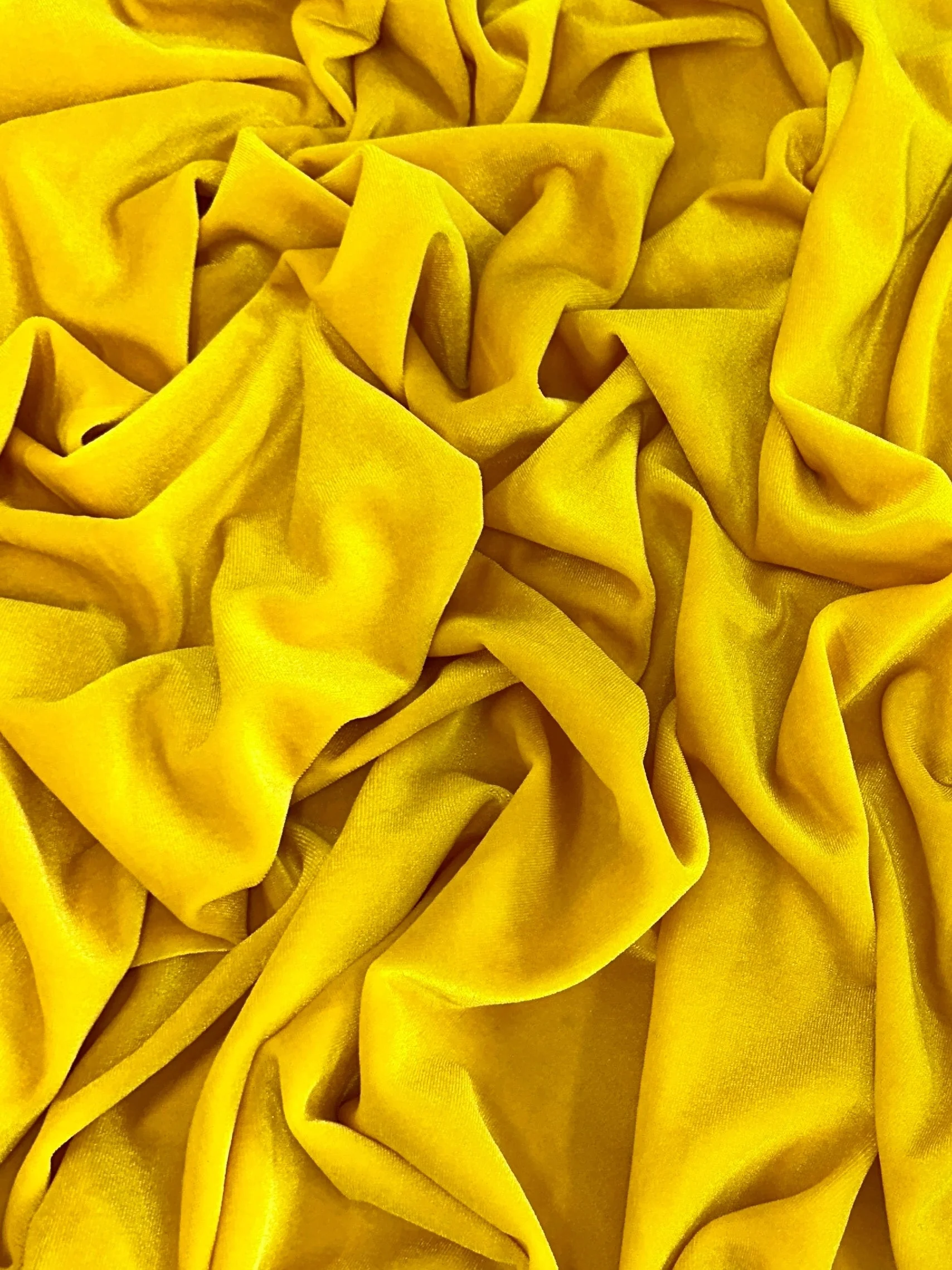 Yellow Stretch Velvet