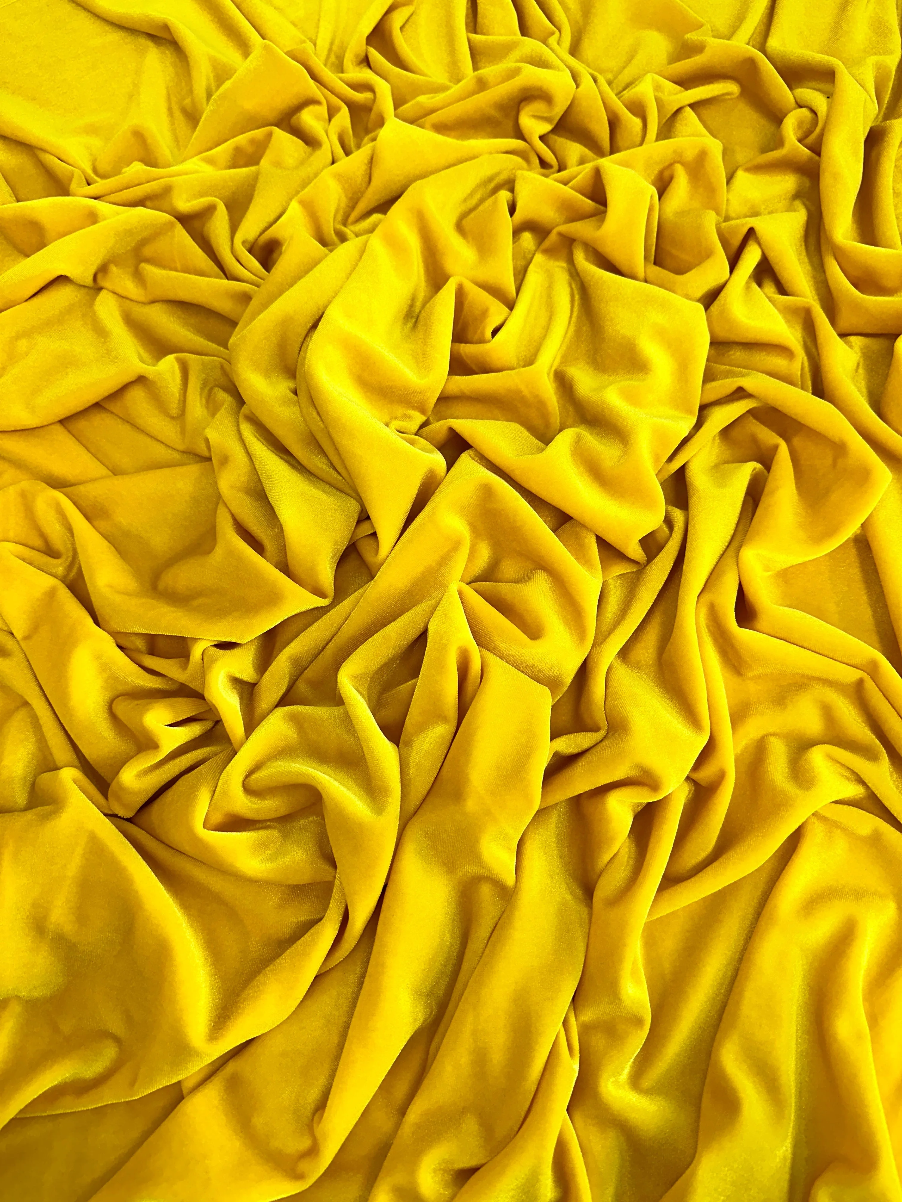 Yellow Stretch Velvet - Image 2