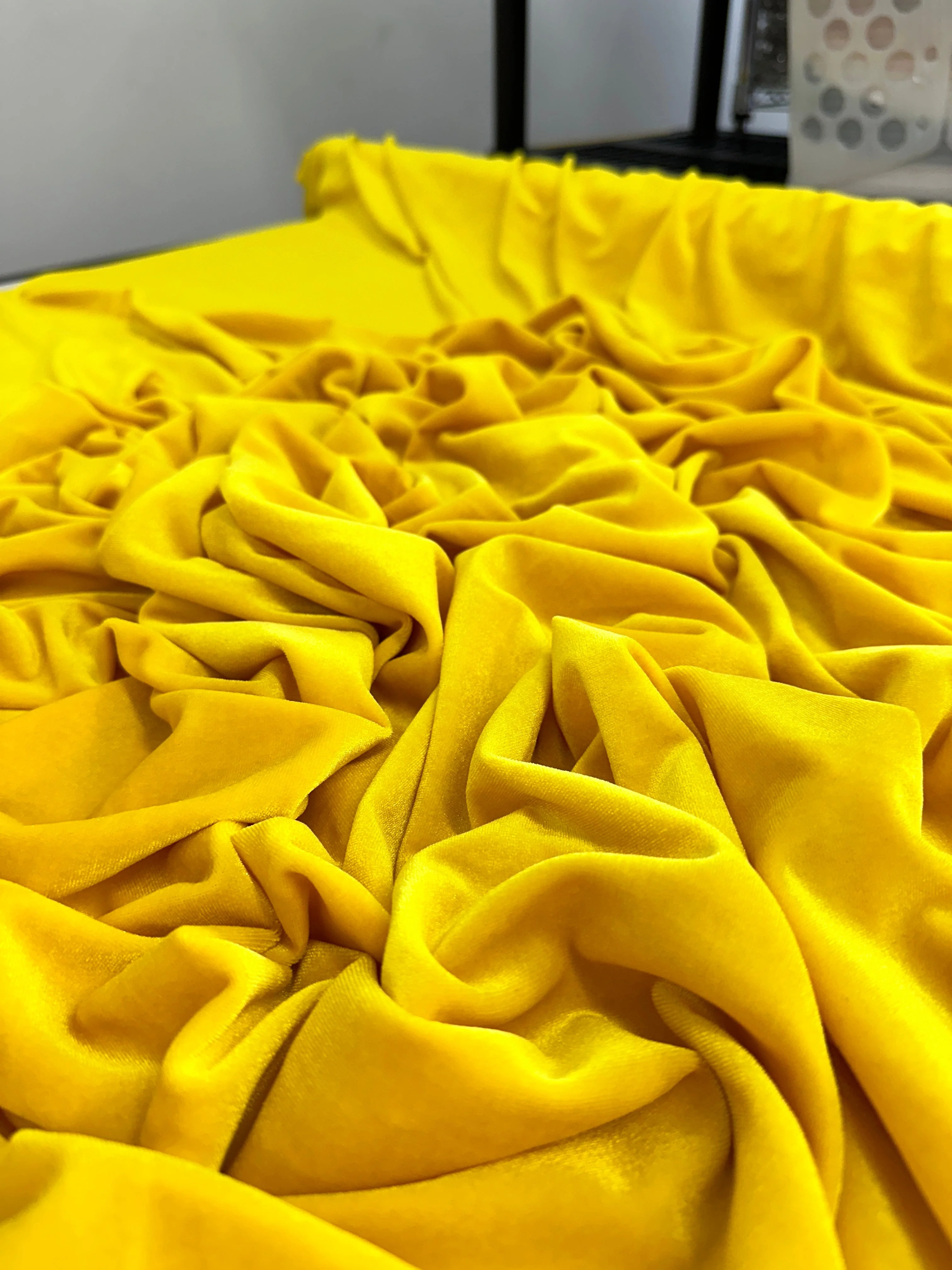 Yellow Stretch Velvet - Image 3