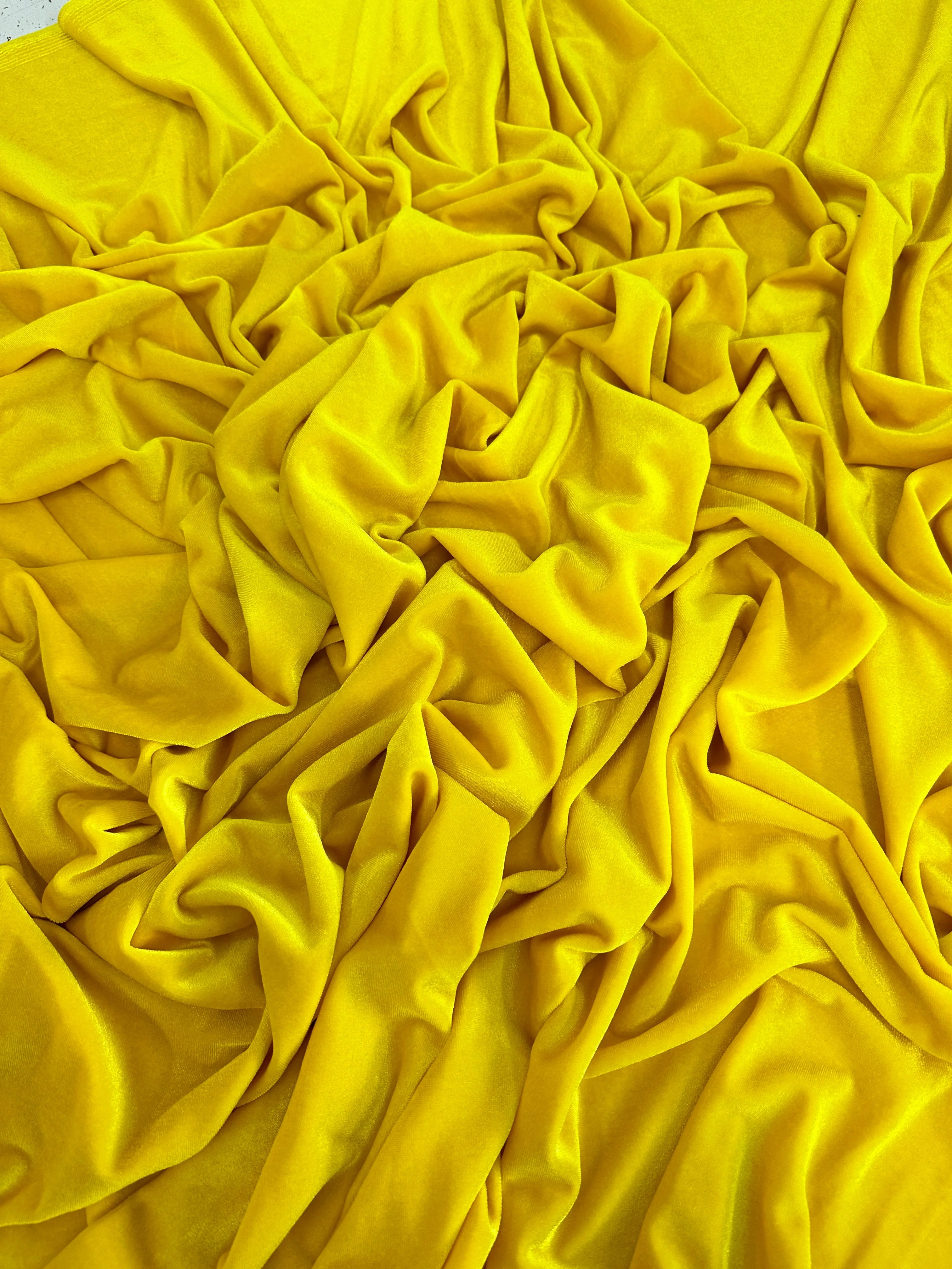 Yellow Stretch Velvet - Image 4