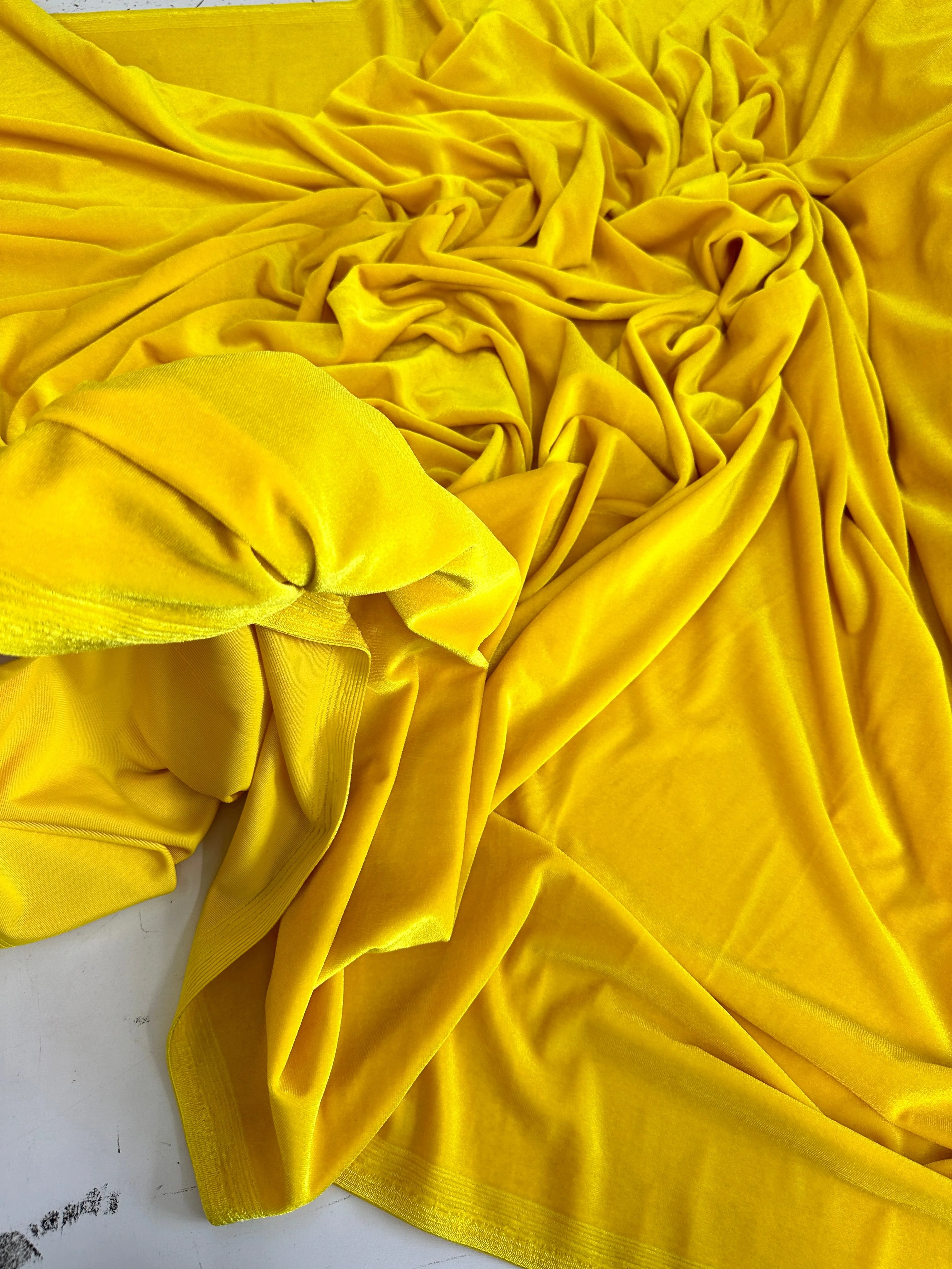 Yellow Stretch Velvet - Image 6