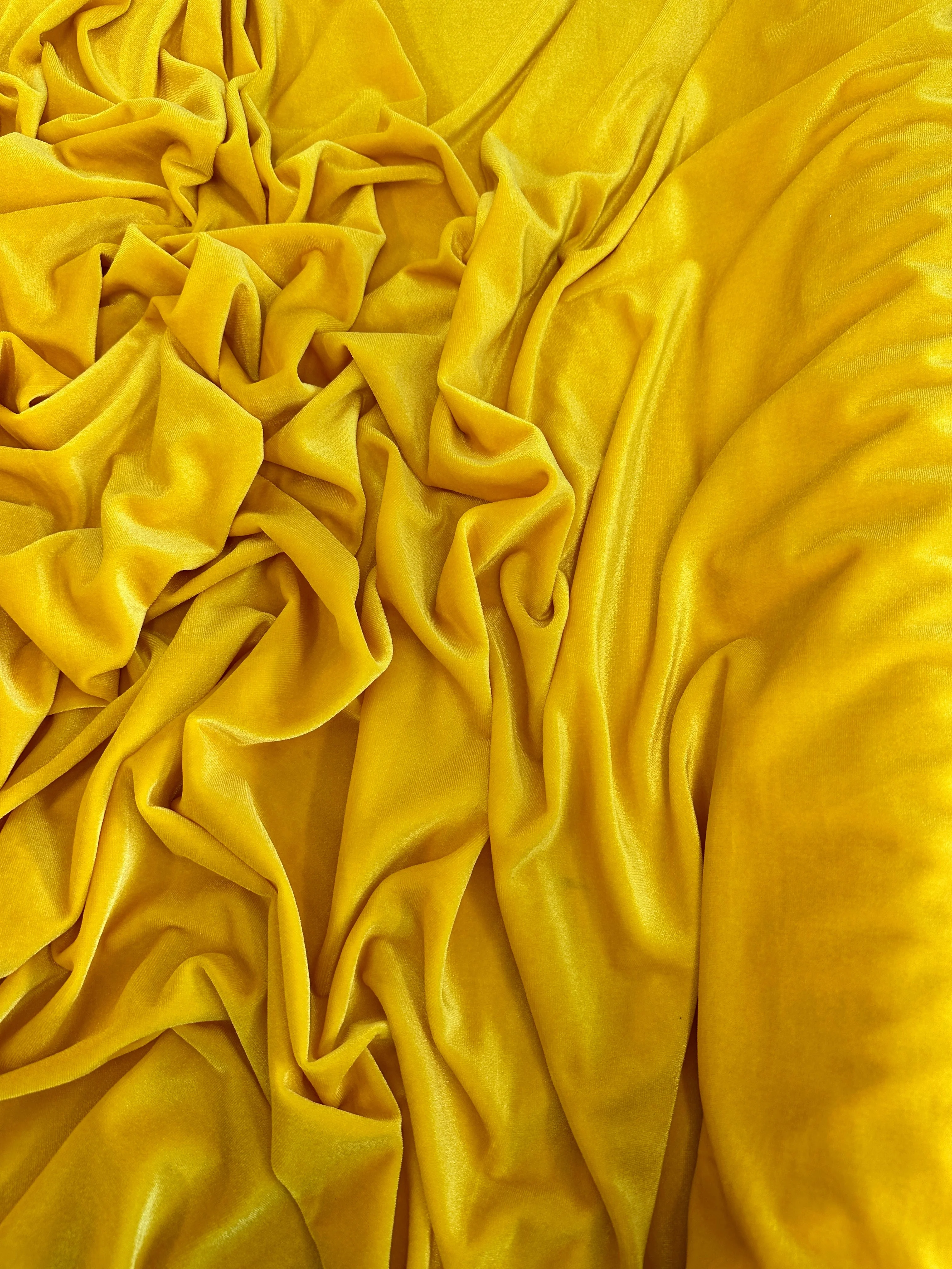 Yellow Stretch Velvet - Image 8